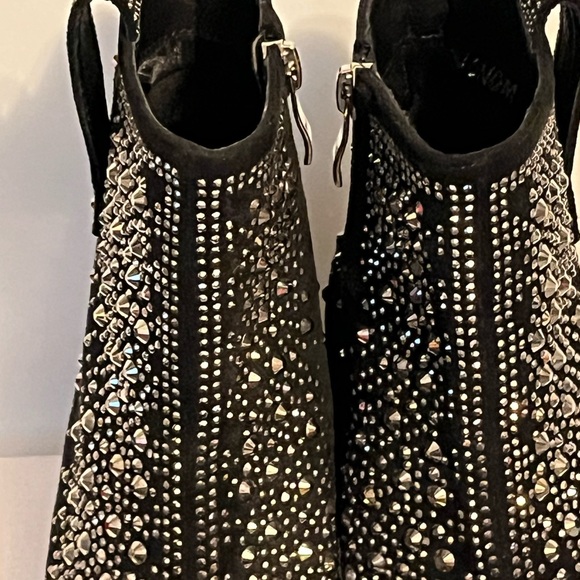 Elegant Black Studded Ankle Booties by ISNOM - Picture 13 of 16